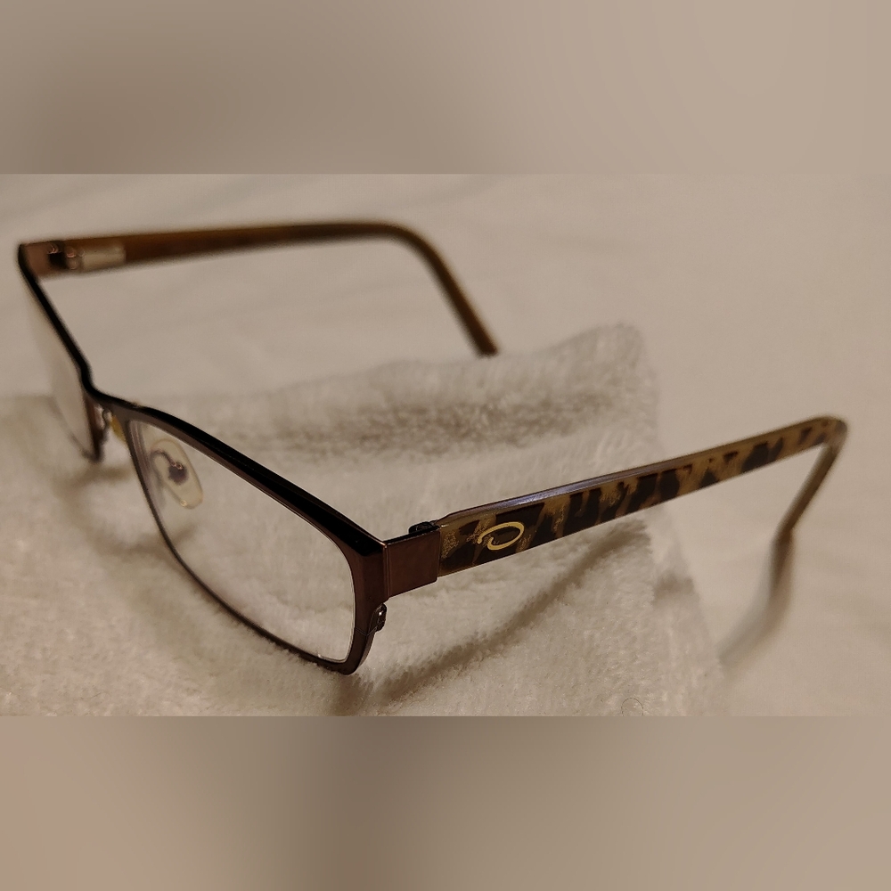 Oscar De La Renta 471 Bronze, Gold & Brown Tortoise Shell Eyeglasses